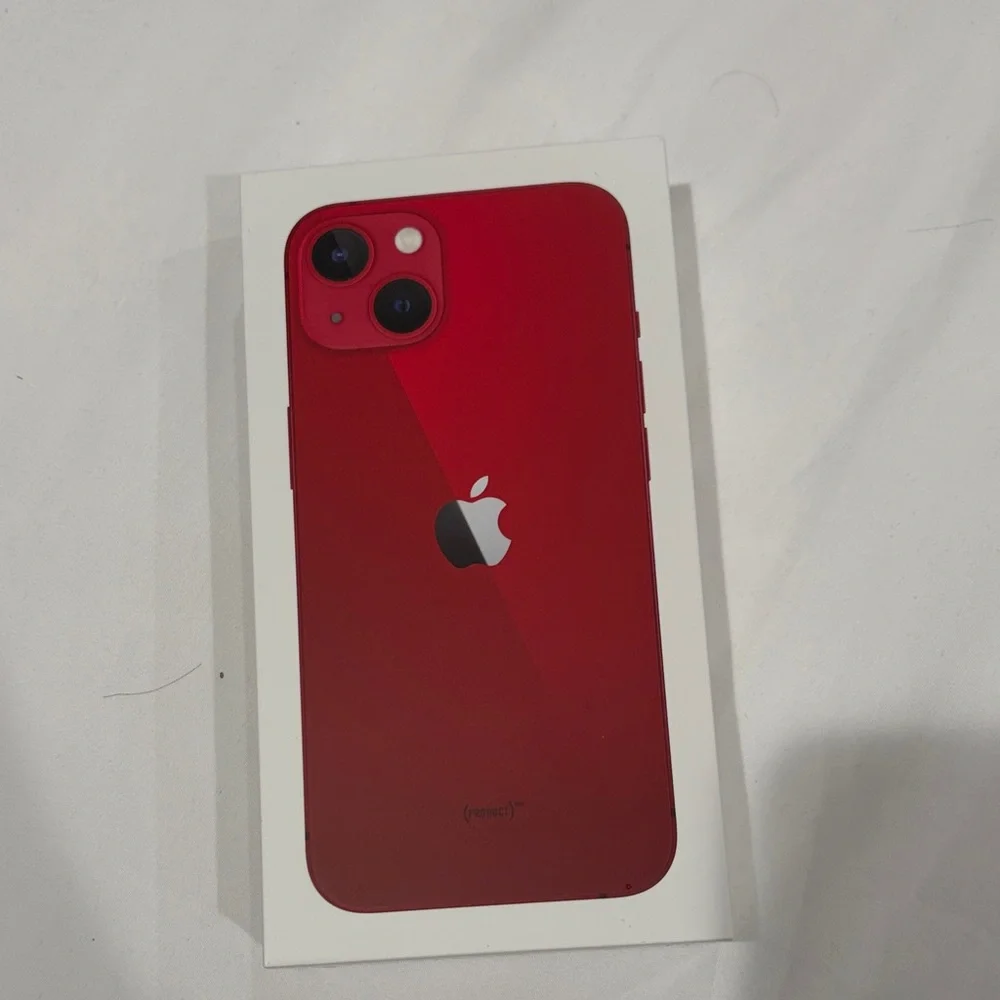 Apple iPhone in Vibrant Red box